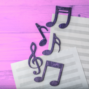 Notes de musique chrétienne qui dansent la Gloire de Dieu sur du Gospel